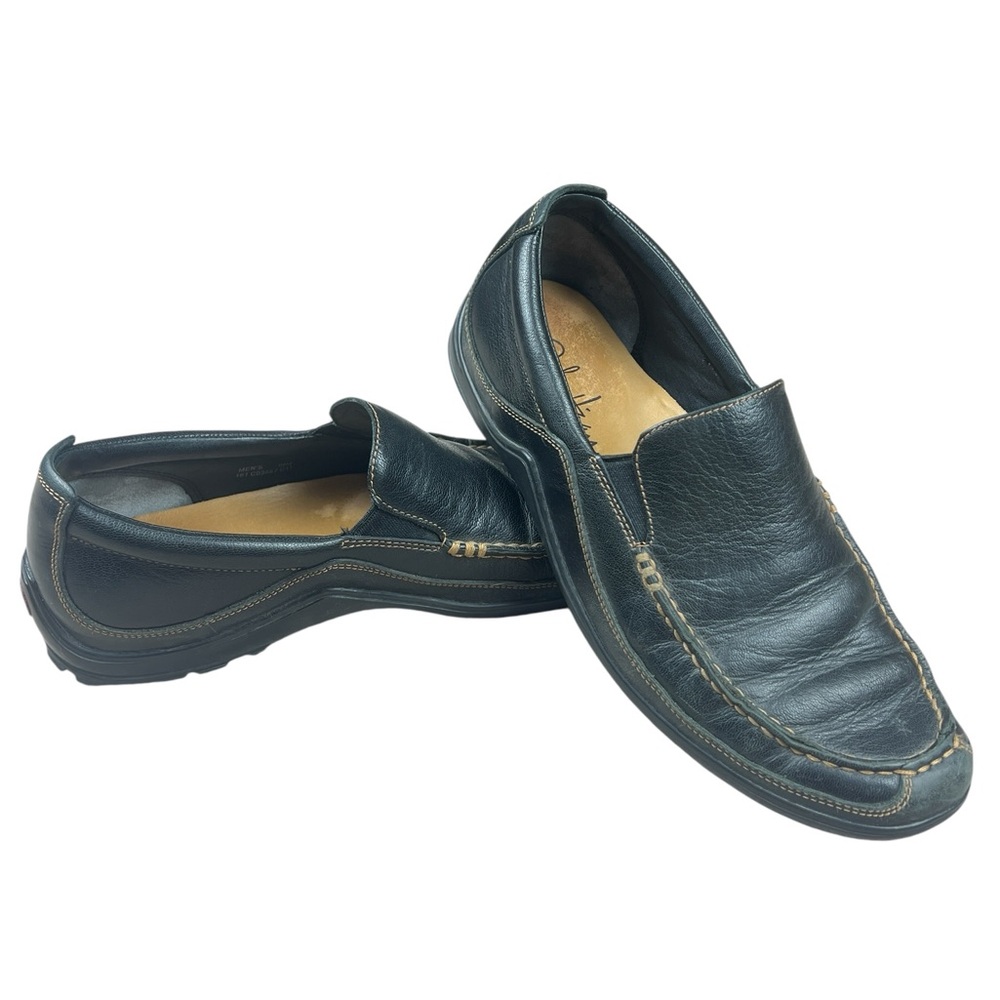 Cole Haan Mens Loafers Tucker Venetian Shoes Size 9.5 M Black Stitched C03557